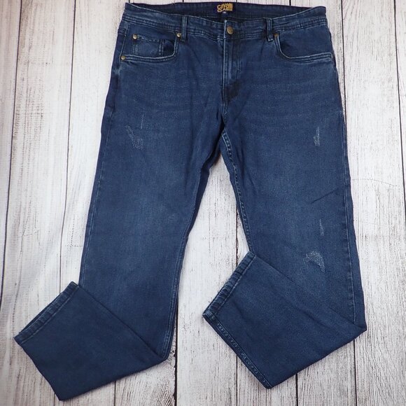 Cavalli Class Straight Leg Denim Jeans Mens Size 36 - Picture 2 of 10